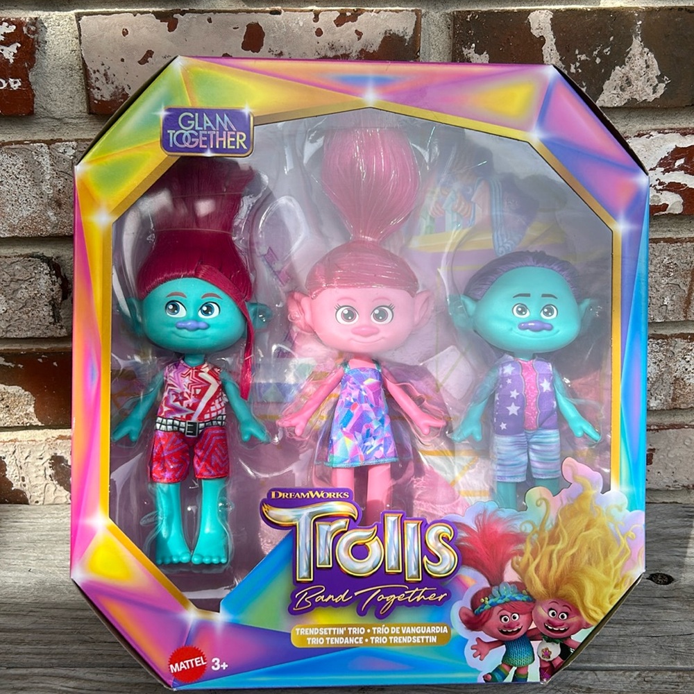 Mattel Trolls Band Together Trendsettin Trio Fashion Dolls New In Box